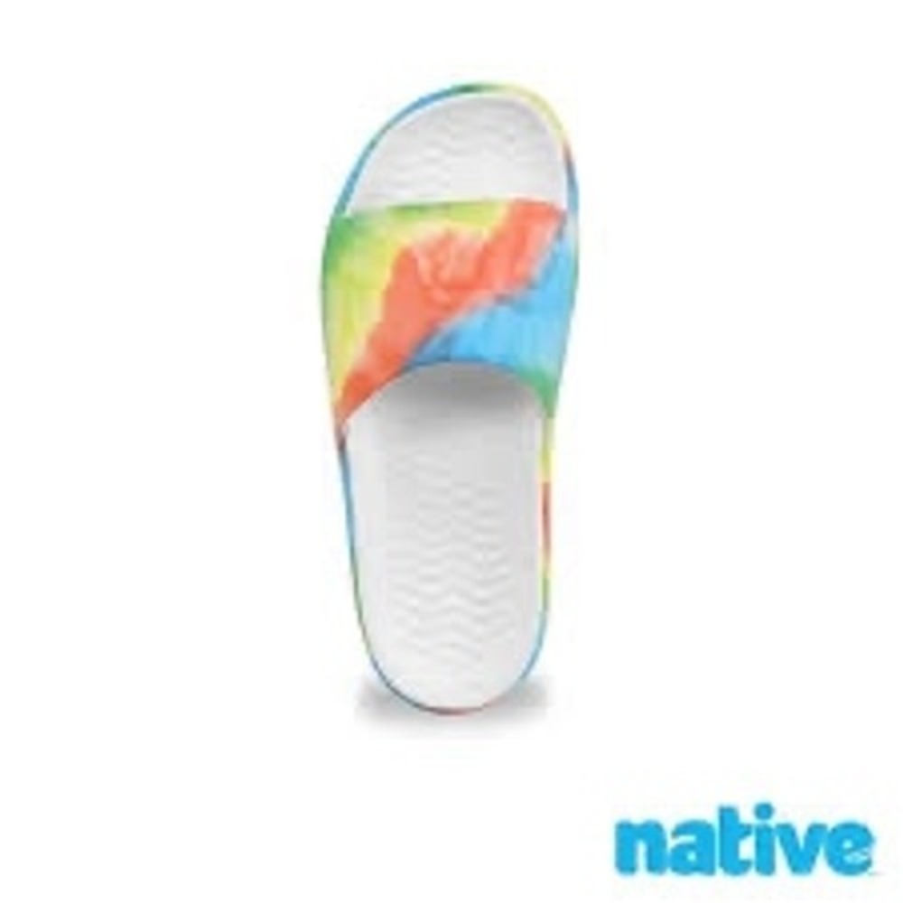 Native Spencer LX rainbow tie dye slides casual‎ summer beach